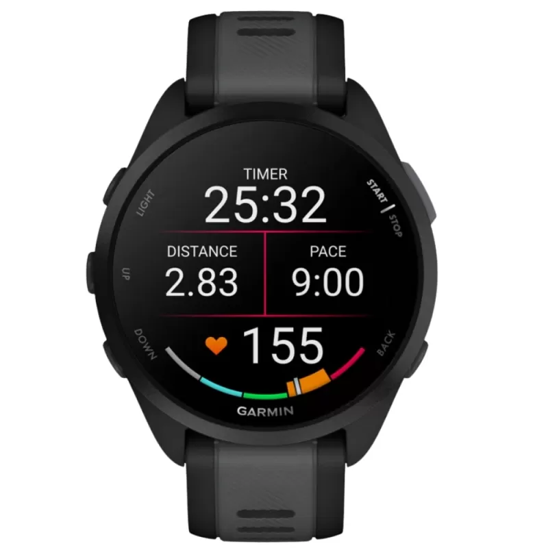 Reloj GPS Garmin Forerunner 165 AMOLED - Black/Gray (010-02863-AA)