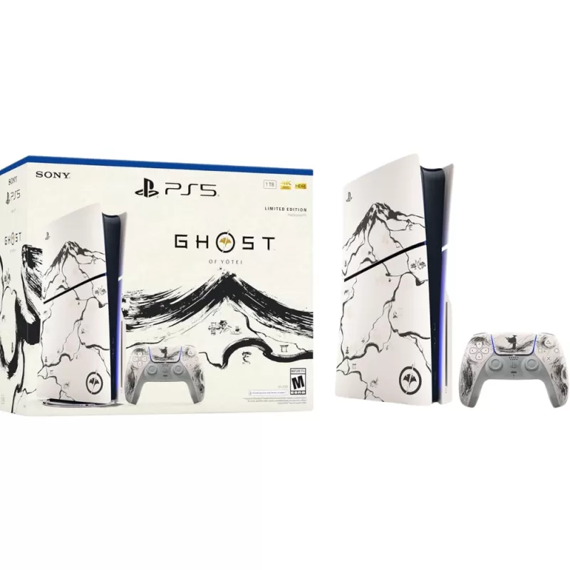 Consola Sony PlayStation 5 Slim CFI-2015 Disk 1TB SSD - Ghost of Yōtei Black Limited Edition