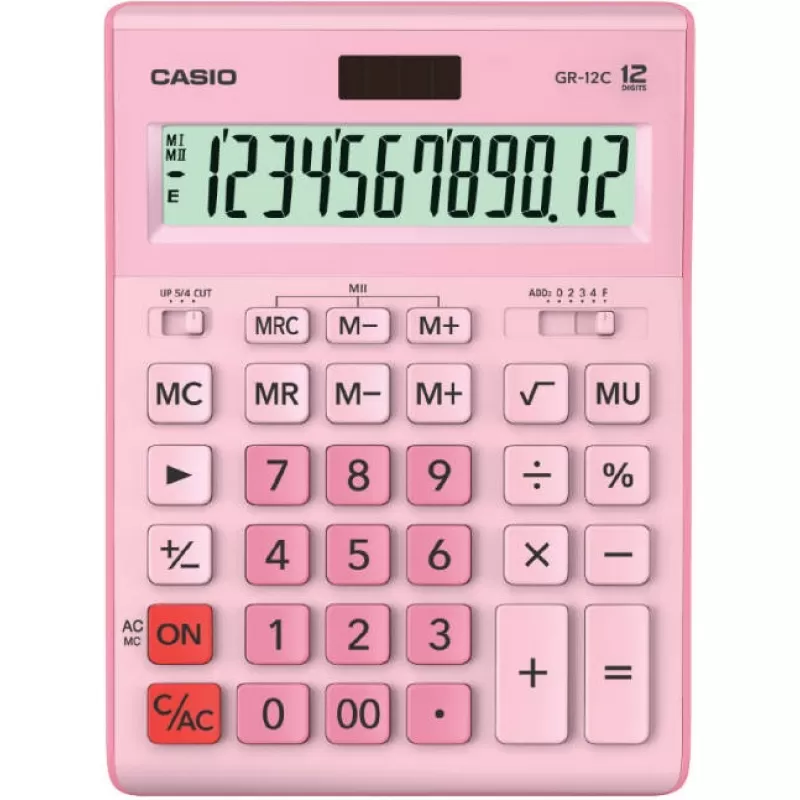 Calculadora Casio GR-12C-PK 12 Dígitos - Pink