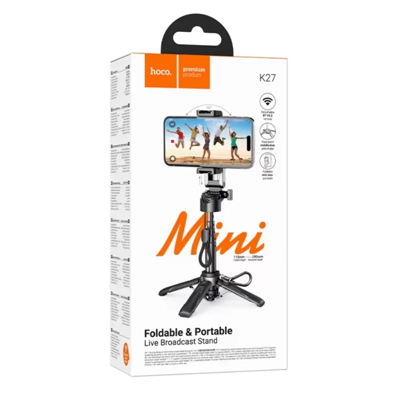Bastón Trípode Mini Hoco K27 - Black