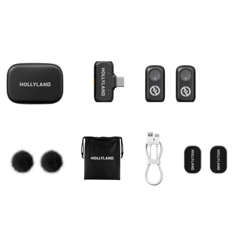 Micrófono Wireless Hollyland Lark A1 Duo USB-C - Space Gray