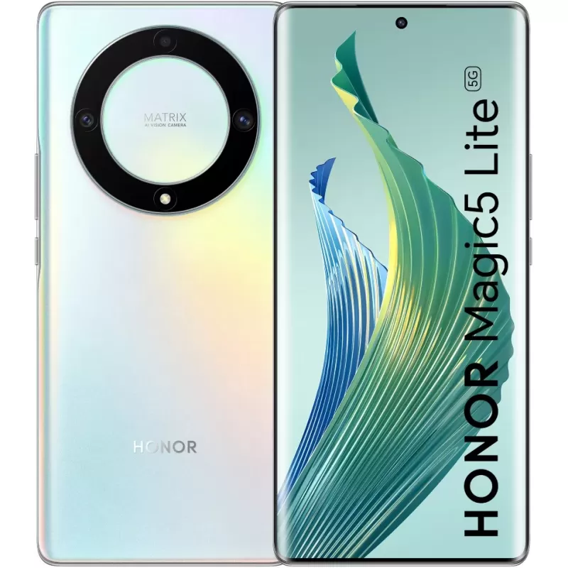 Smartphone Honor Magic5 Lite RMO-NX3 DS 5G 6.67" 8/256GB - Titanium Silver (Garantía Brasil)