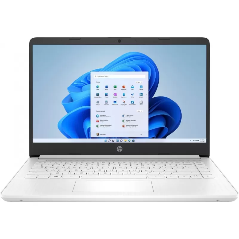 Notebook HP 14-DQ0052DX 14" Intel Celeron N4120 4/64GB W11 - Snow White