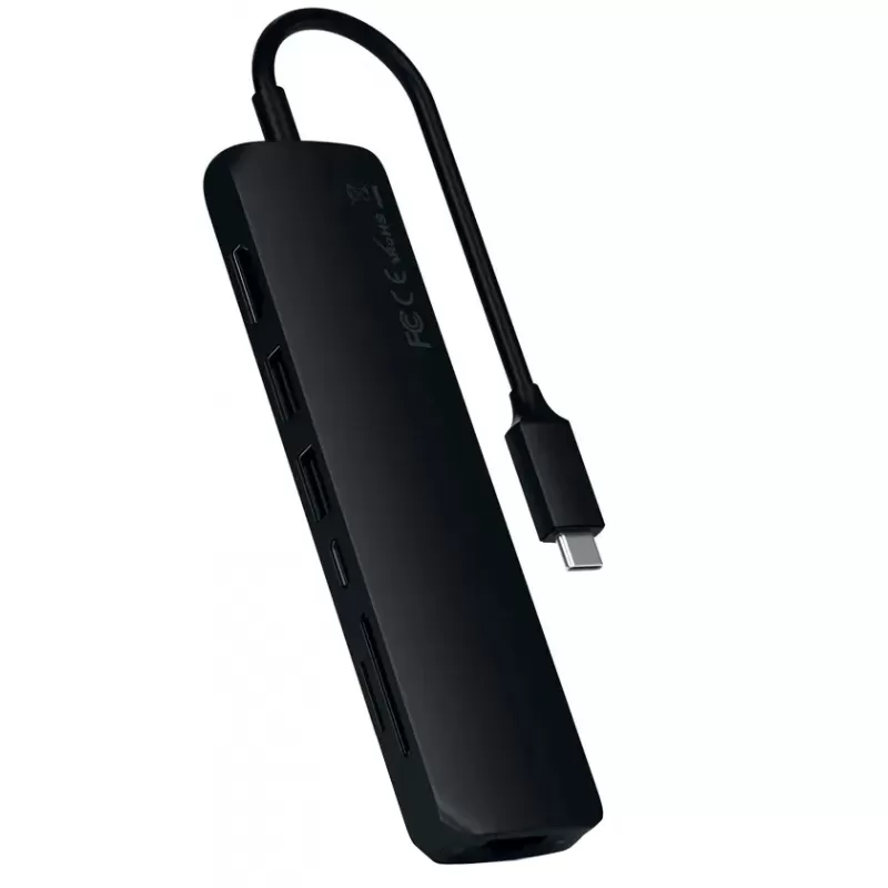 Hub Satechi ST-UCSMA3K USB-C Slim Multi-Port with Ethernet - Black