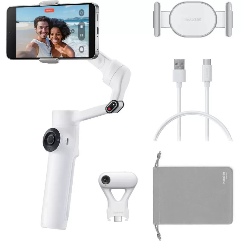 Estabilizador Insta360 Flow 2 AI Tracker Kit - Summit White (FLOW2LITE10)