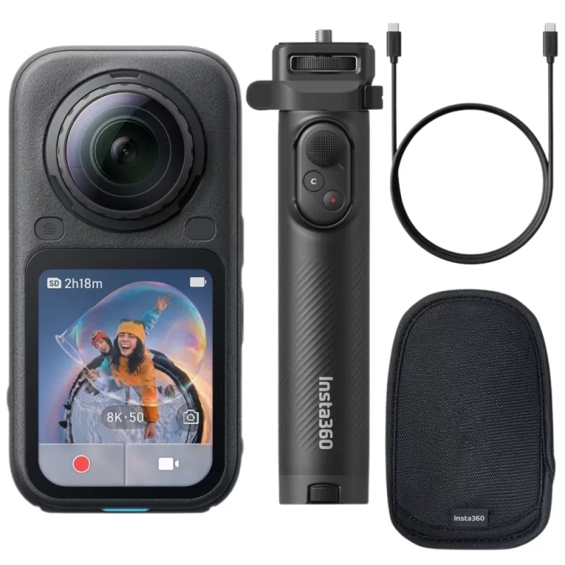 Cámara de Acción Insta360 X6 Travel Bundle - Midnight Black (X637)