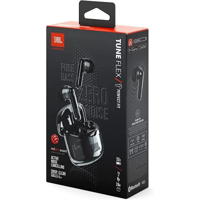 Auricular JBL Tune Flex Bluetooth - Ghost Black