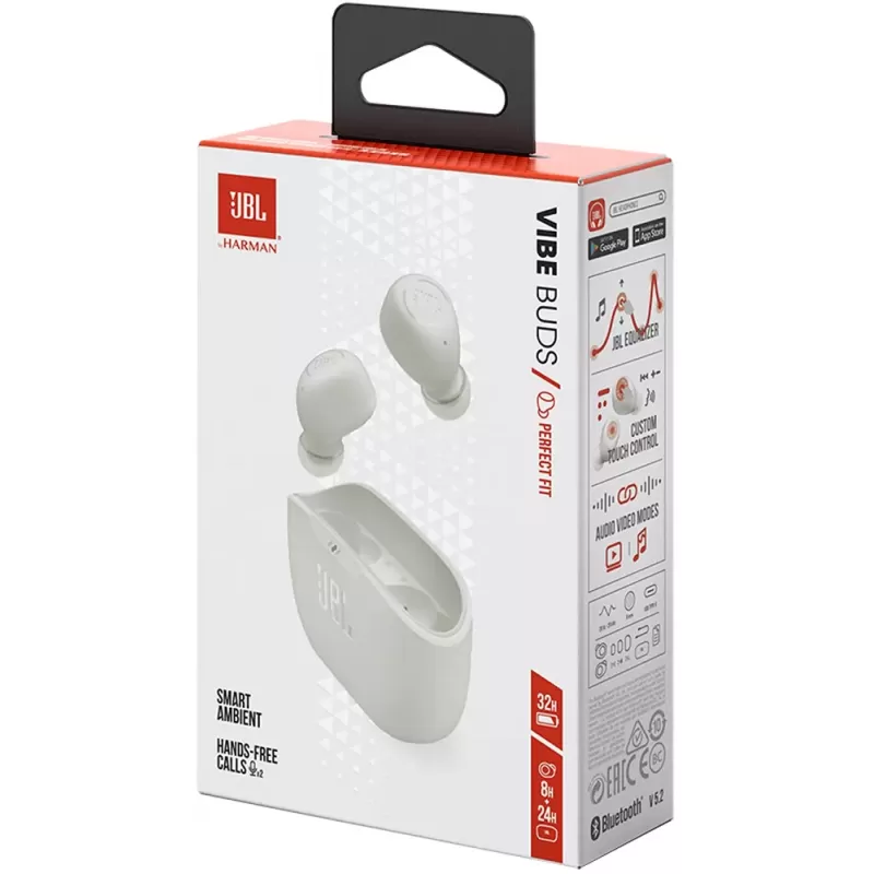 Auricular JBL Vibe Buds Bluetooth - White