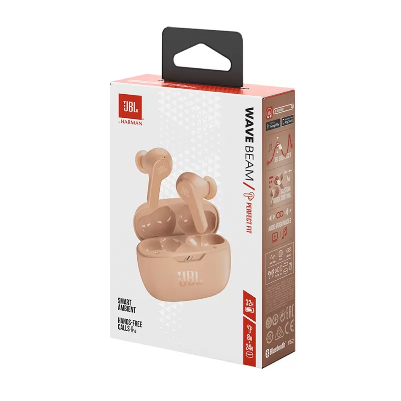 Auricular JBL Wave Beam Bluetooth - Beige