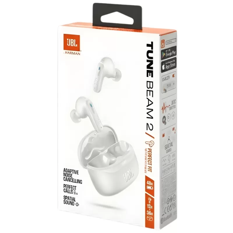 Auricular JBL Tune Beam 2 Bluetooth - White