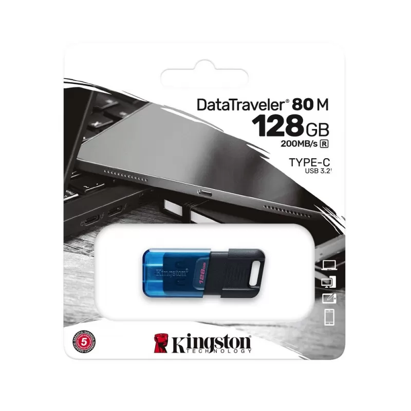 Prendrive Kingston DataTraveler 80M USB-C 3.2 128G...