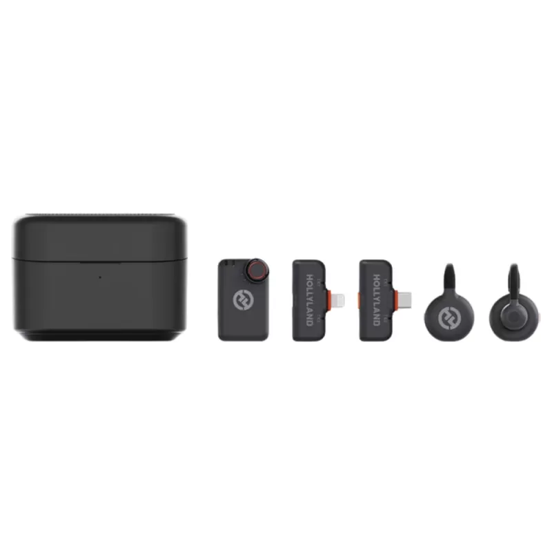 Micrófono Wireless Hollyland Lark M2S Ultimate Combo USB-C / Lightning / Cámara - Space Gray