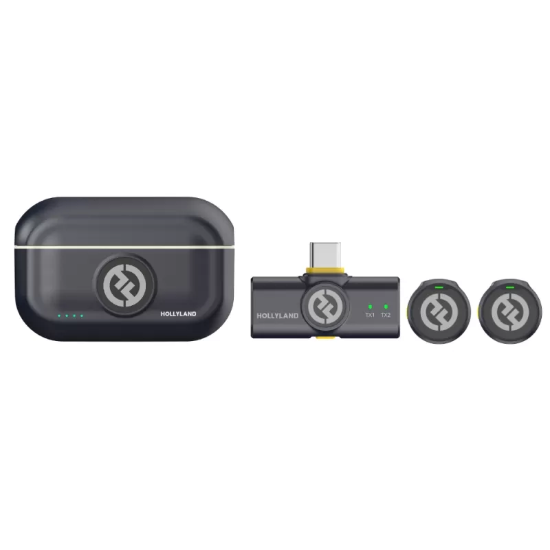 Micrófono Wireless Hollyland Lark M2 Duo Versión USB-C - Shine Charcoal