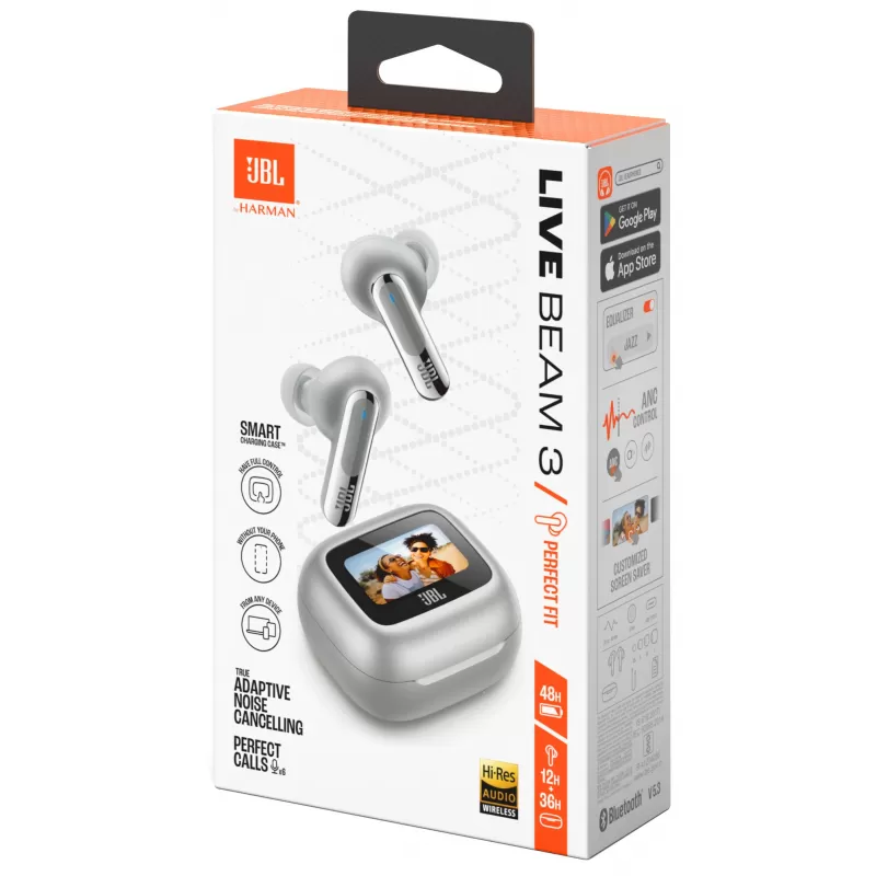 Auricular JBL Live Beam 3 Bluetooth - Silver