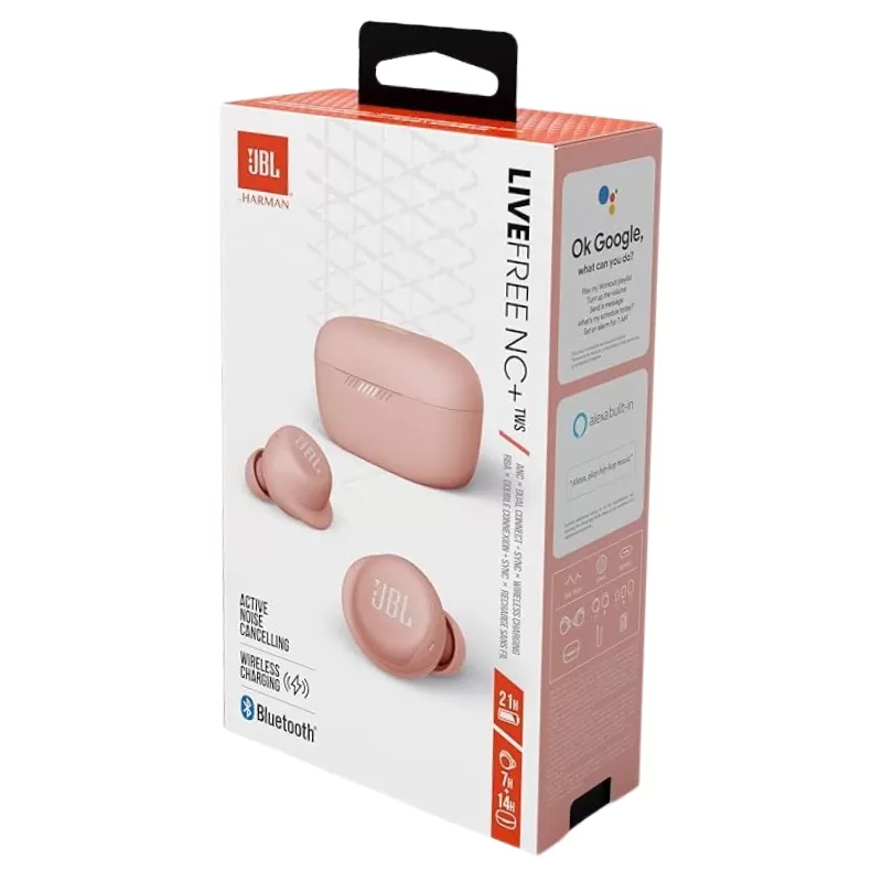 Auricular JBL Live Free NC+ TWS ANC Bluetooth - Pink