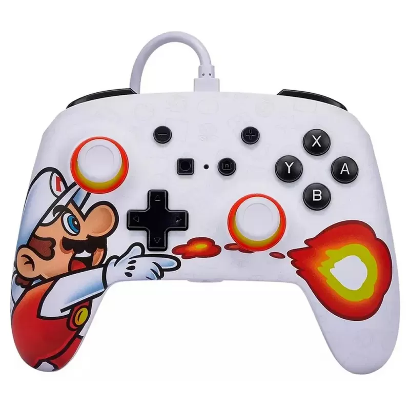 Control PowerA Nintendo Switch + Estuche Mario Fireball NSAC0069-01