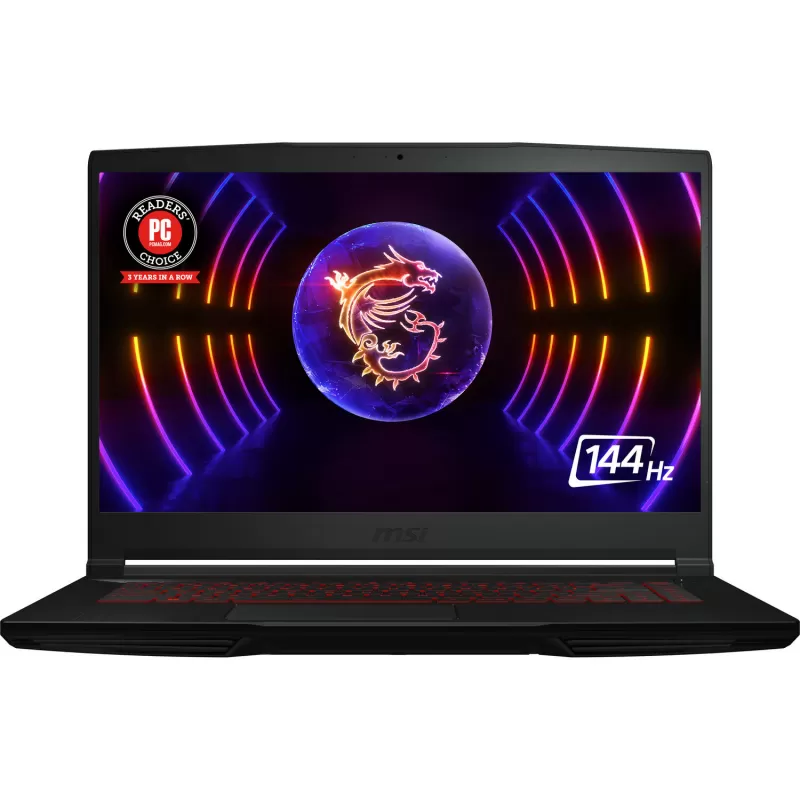 Notebook Gamer MSI Thin GF63 12VE-437US 15.6" Intel Core i5-12450H 8/512GB W11 NVIDIA GeForce RTX4050 6GB - Black