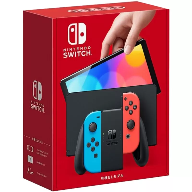 Consola Nintendo Switch OLED 64GB HEG S KABAA - Black/Red & Blue Neon (Japonés)