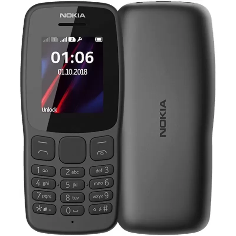 Celular Nokia 106 SS 2G 1.8" - Grey