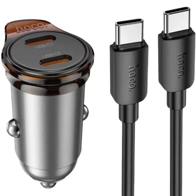 Cargador Vehicular Hoco NZ16B 45W USB-C/USB-C - Me...