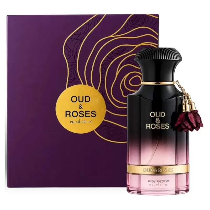 Perfume Ahmed Al Maghribi Oud & Roses EXDP Unisex - 60mL