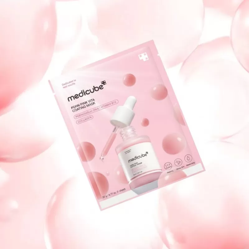 Mascarilla Facial Medicube PDRN Pink Vita Coating 22g (1 Sheets)