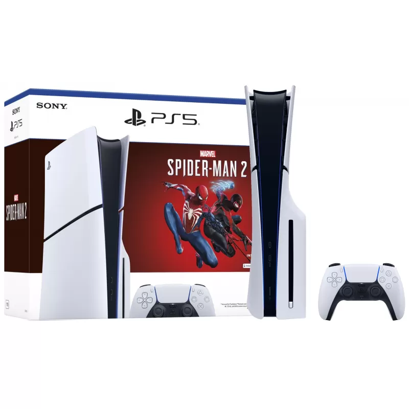 Consola Sony PlayStation 5 Slim CFI-2015 Disk 1TB SSD Marvel's Spider-Man 2 - Black/White (Caja Fea)