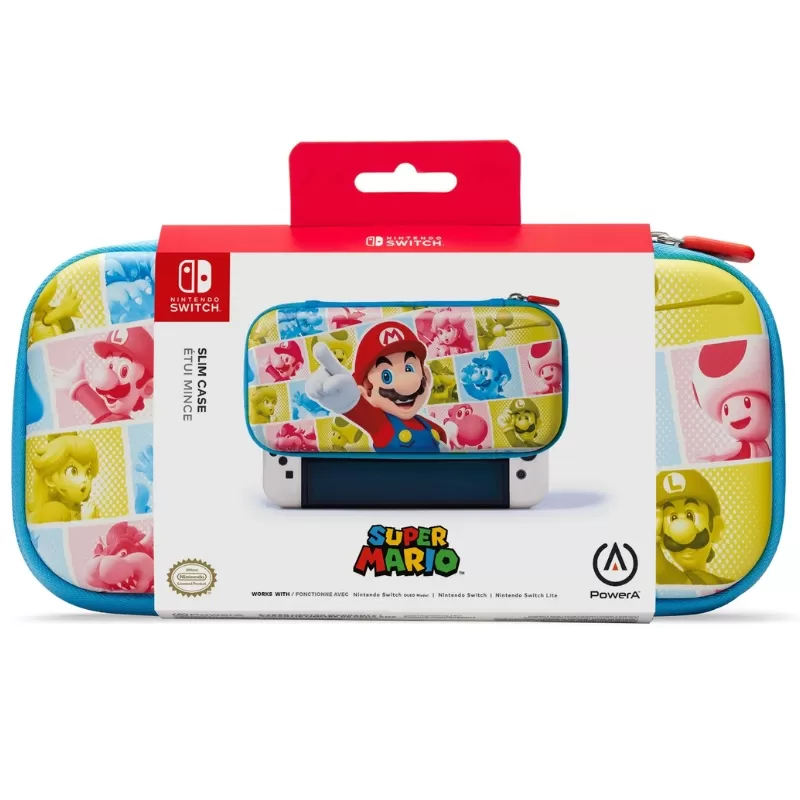 Estuche Protector Slim PowerA para Nintendo Switch - Super Mario Mushroom kingdom Reel (PWA-A-09471)