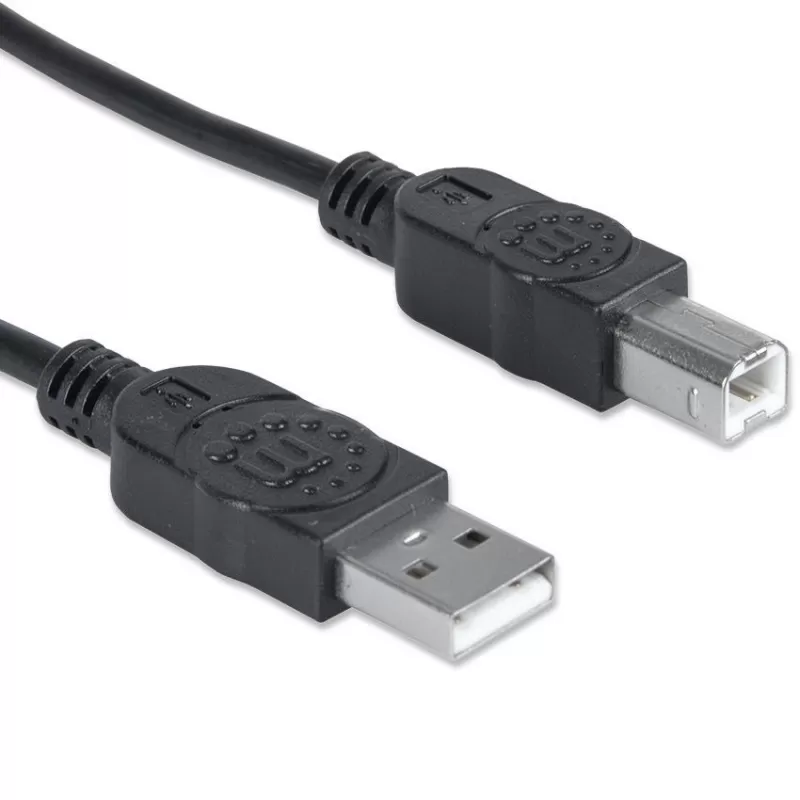 Cable USB para Impresora Manhattan 333368 1.8m - Black