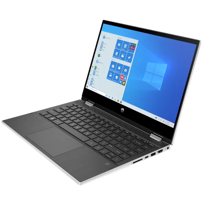 Notebook HP Pavilion x360m 14m-dw0013dx de 14 com Intel Core i3-1005G1/8GB RAM/128GB SSD/W10 - Prata/Preto