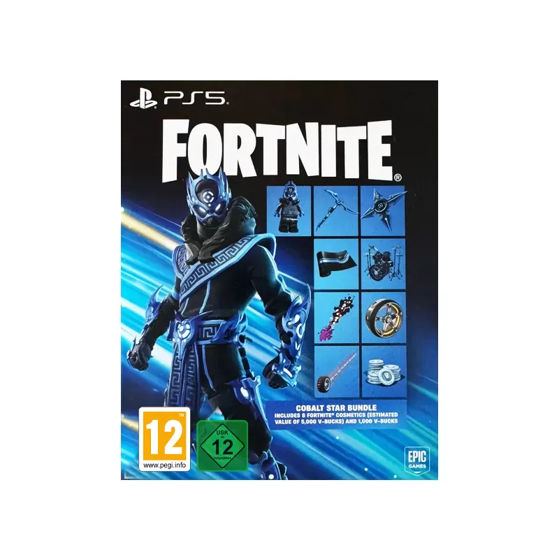 Consola Sony PlayStation 5 Slim Digital CFI-2016 1TB SSD Fortnite Cobalt Star Bundle - White/Black