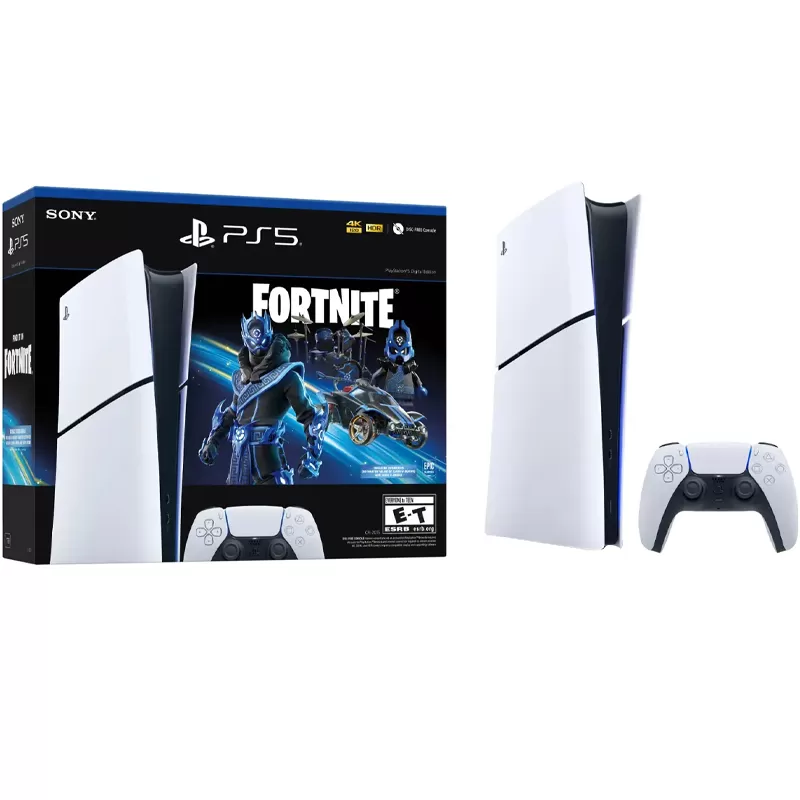 Consola Sony PlayStation 5 Slim Digital CFI-2015 1TB SSD Fortnite Cobalt Star Bundle - White/Black