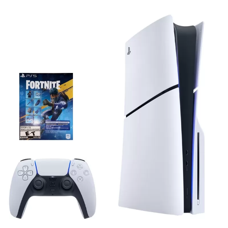 Consola Sony PlayStation 5 Slim Disk CFI-2115 1TB SSD Fortnite Flowering Chaos Bundle - White/Black