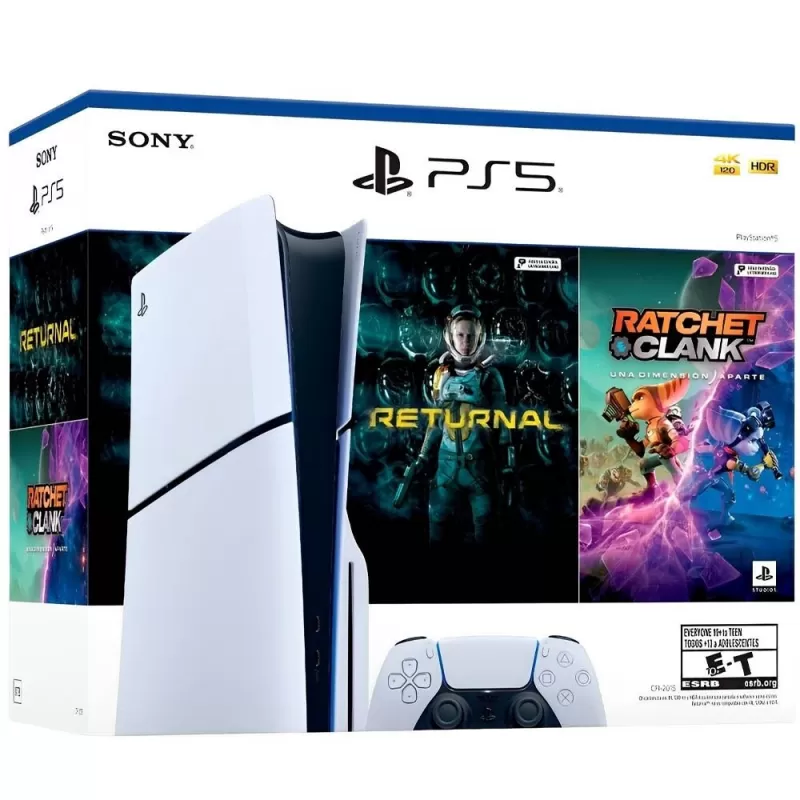 Consola Sony PlayStation 5 Slim CFI-2015 Disk 1TB SSD + Juegos: Returnal/Ratchet & Clank: Rift Apart