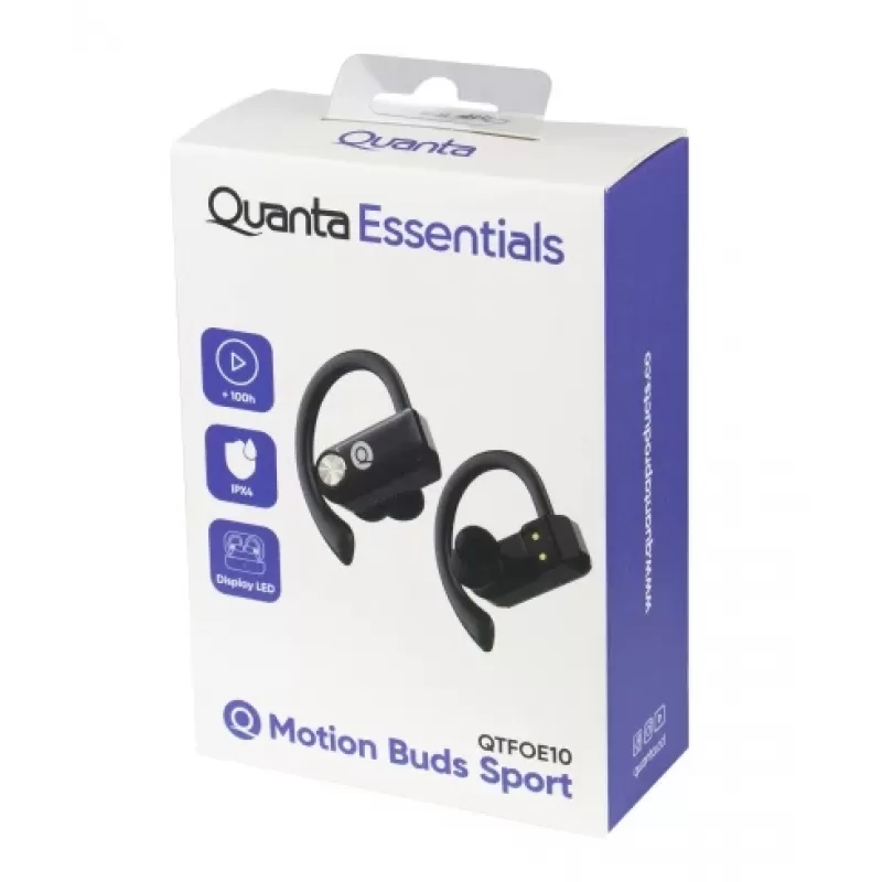 Auricular Deportivo Quanta QTFOE10 Bluetooth - Black