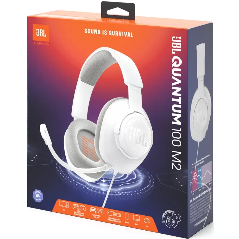 Auricular JBL Quantum 100 M2 ANC - White