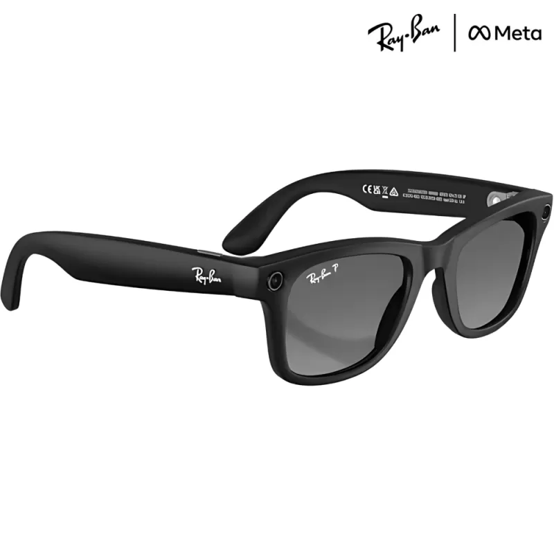 Lente de Sol Smart Ray-Ban Meta Wayfarer (Gen 2) RW4012 - Matte Black/Transitions Grey