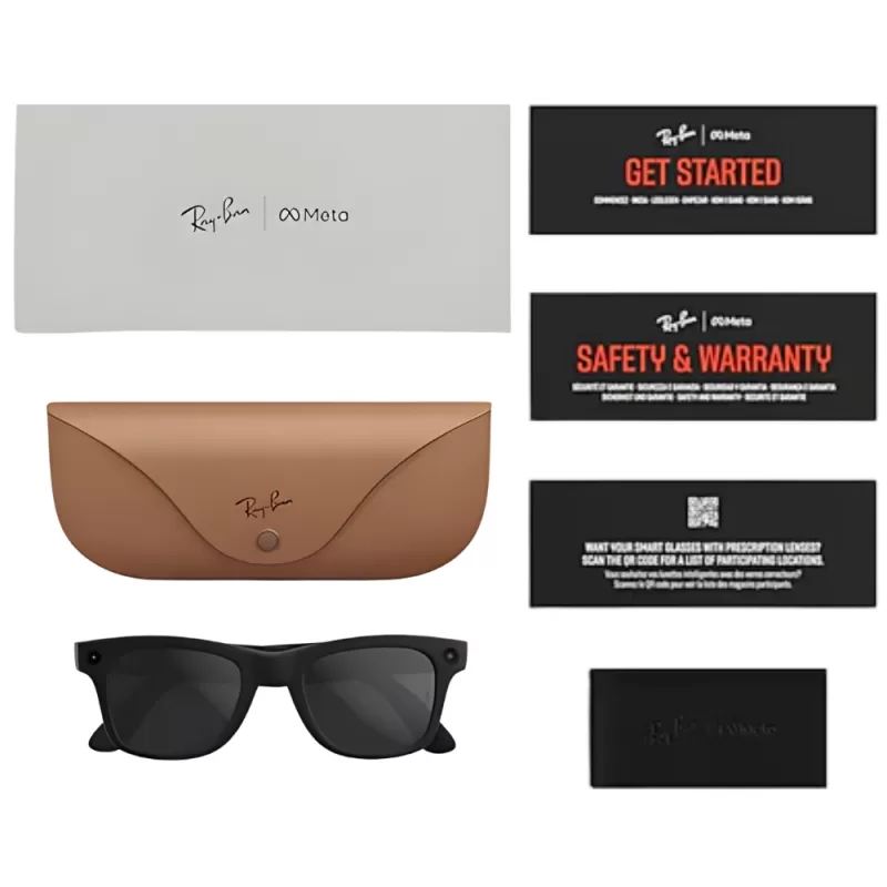 Lentes de Sol Smart Ray-Ban Meta Wayfarer (Gen 2) RW4012 - Matte Black/Polar Gradient Graphite (Sin Lacre)