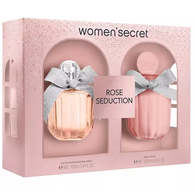 Kit Perfume Women'Secret Rose Seduction EDP 100mL + Body Lotion 200mL - Femenino