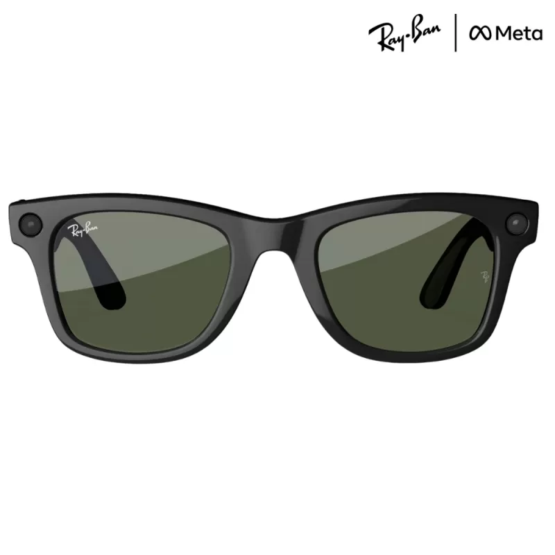 Lente de Sol Smart Ray-Ban Meta Wayfarer RW4006 - Shiny Black/G-15 Green