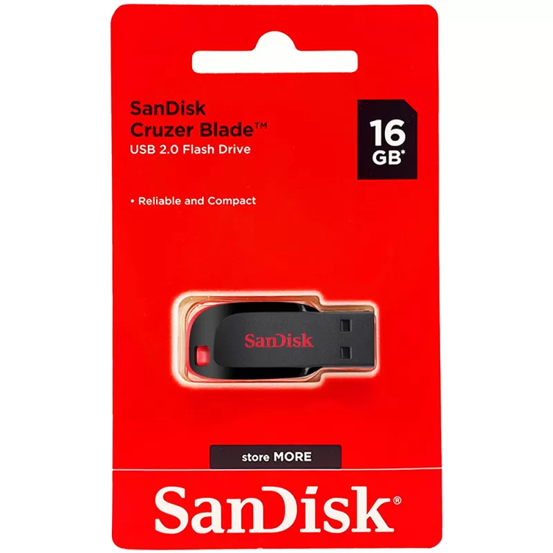 Pendrive SanDisk Cruzer Blade Z50 16GB - Black/Red