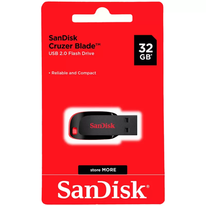 Pendrive SanDisk Cruzer Blade Z50 32GB - Black/Red