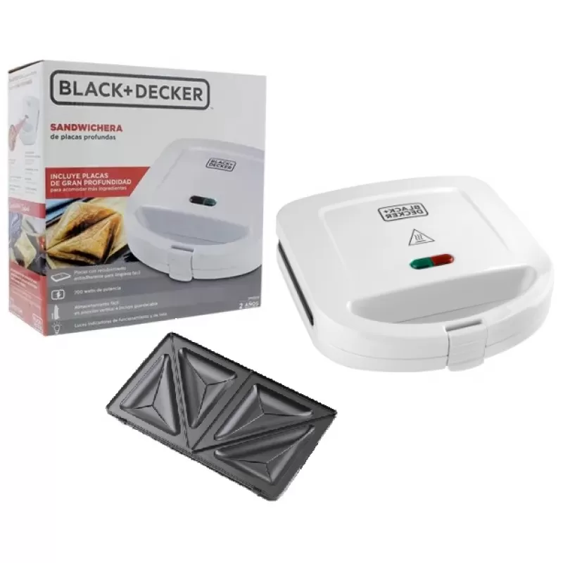 Sandwichera Tostadora Electrica Pan Black+decker Sm24520-ar