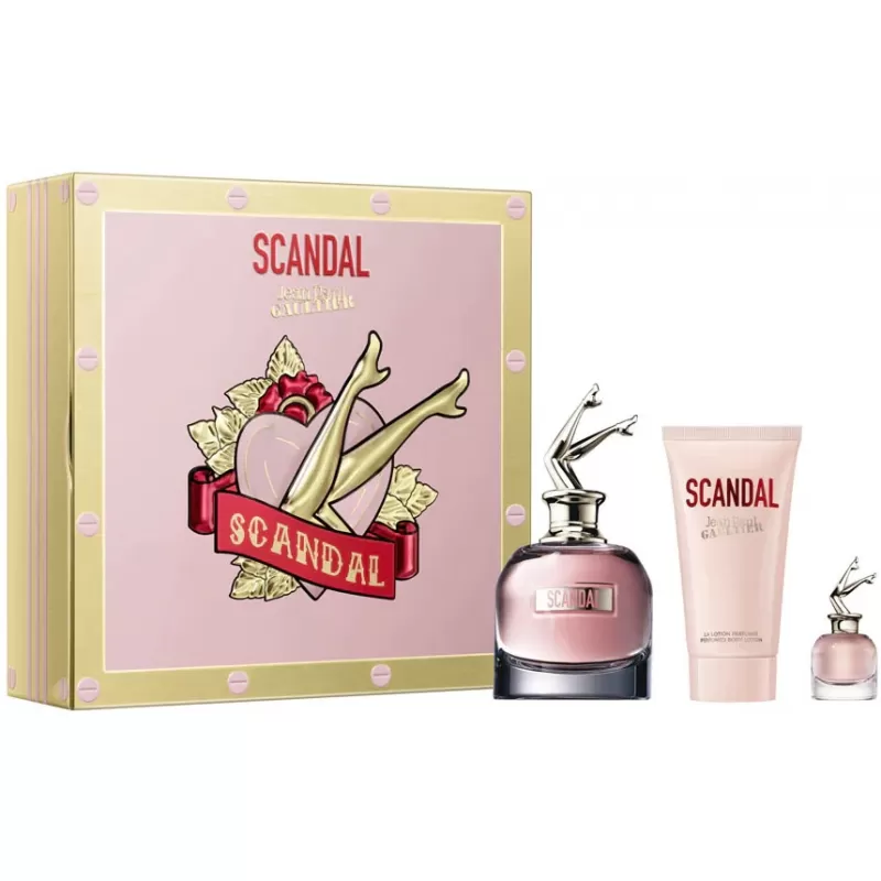 Kit Perfume Jean Paul Gaultier Scandal EDP 80ml + 6ml + Body Lotion 75ml - Femenino