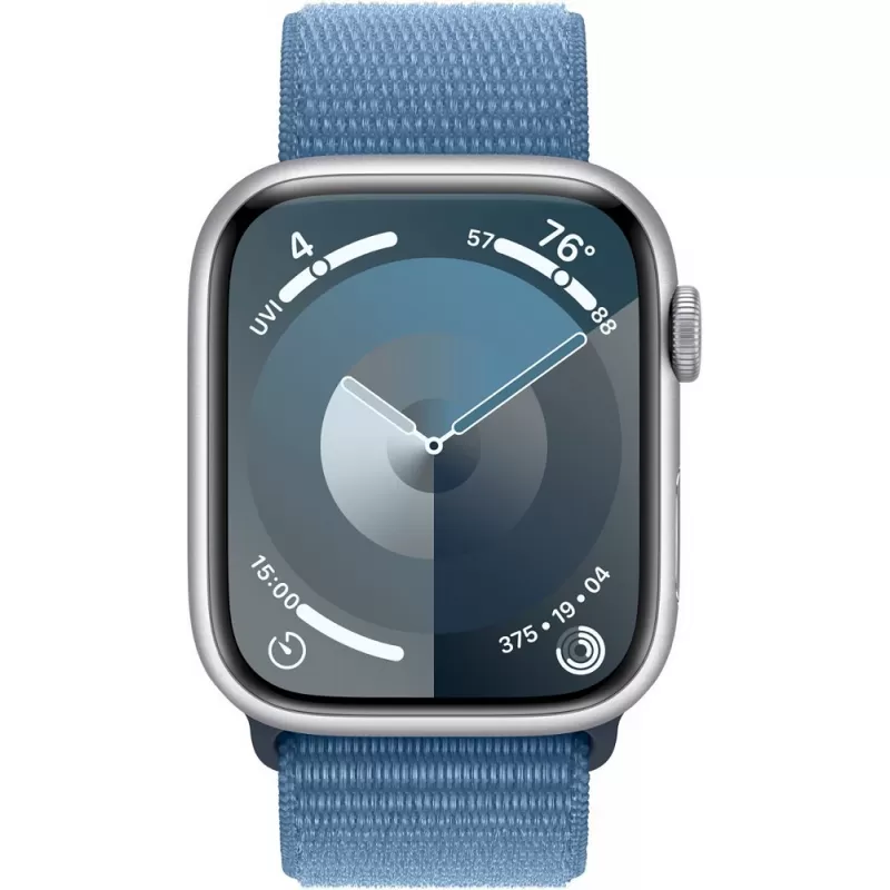 Apple Watch Series 9 MR9F3LW/A 45mm GPS - Silver Aluminum/Winter Blue Sport Loop
