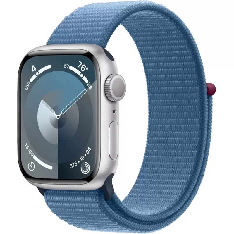 Apple Watch Series 9 MR923LL/A 41mm GPS - Silver Aluminum/Winter Blue Sport Loop