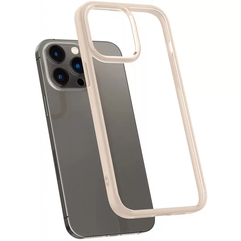 Capa Spigen Para IPhone 14 Pro ACS04668 Crystal Hybrid - Sand Beige