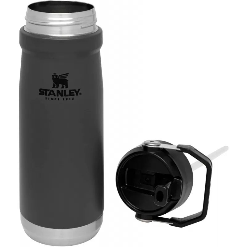 Termo Stanley Classic The IceFlow Flip Straw Water Bottle 650ml - Charcoal (70-23622-001)