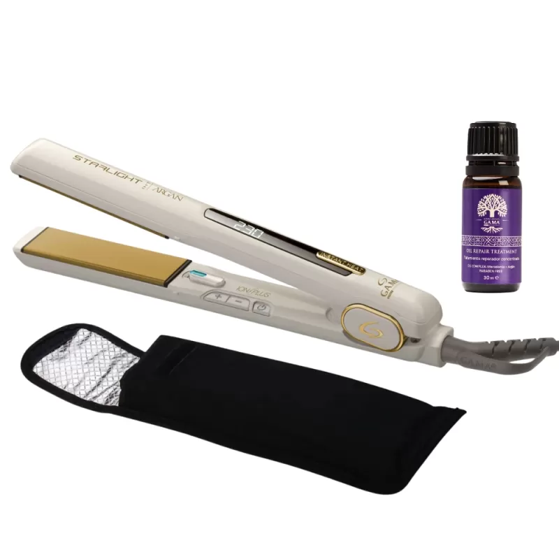 Alisador Gama Starlight Digital IHT Argan 230°C 2V - White