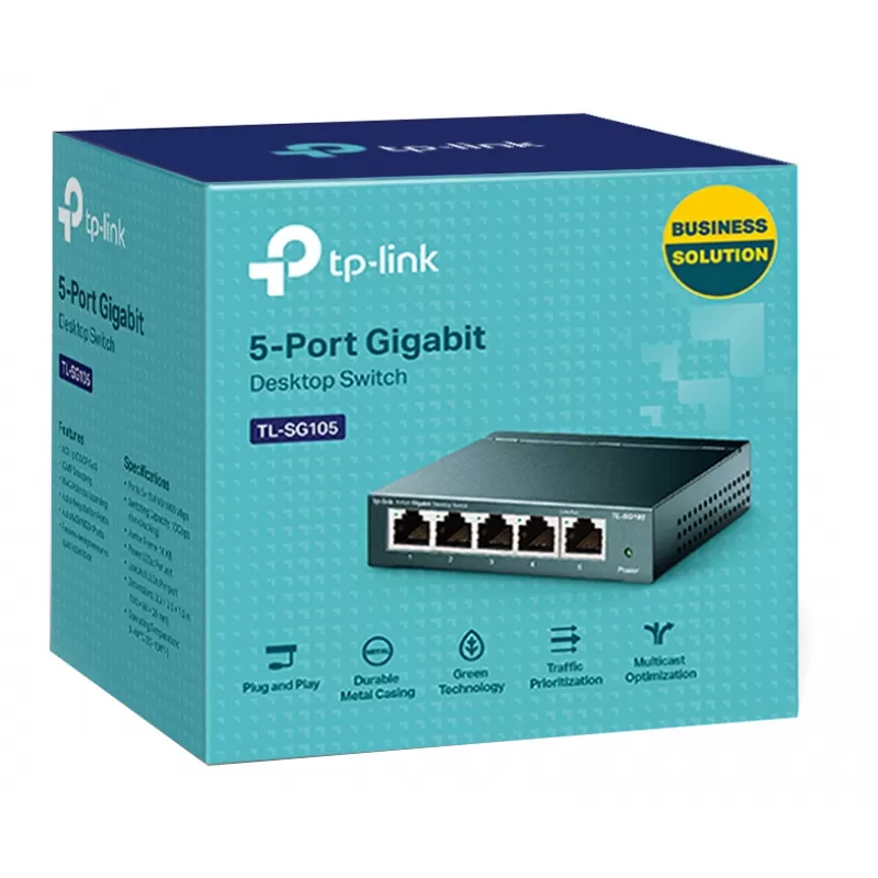 Switch de Escritorio TP-Link TL-SG105 5 Puertos 10/100/1000Mbps